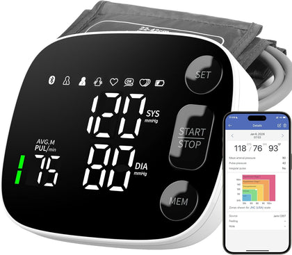 Blood Pressure Monitor Bluetooth Upper Arm BP Machine for Home Use