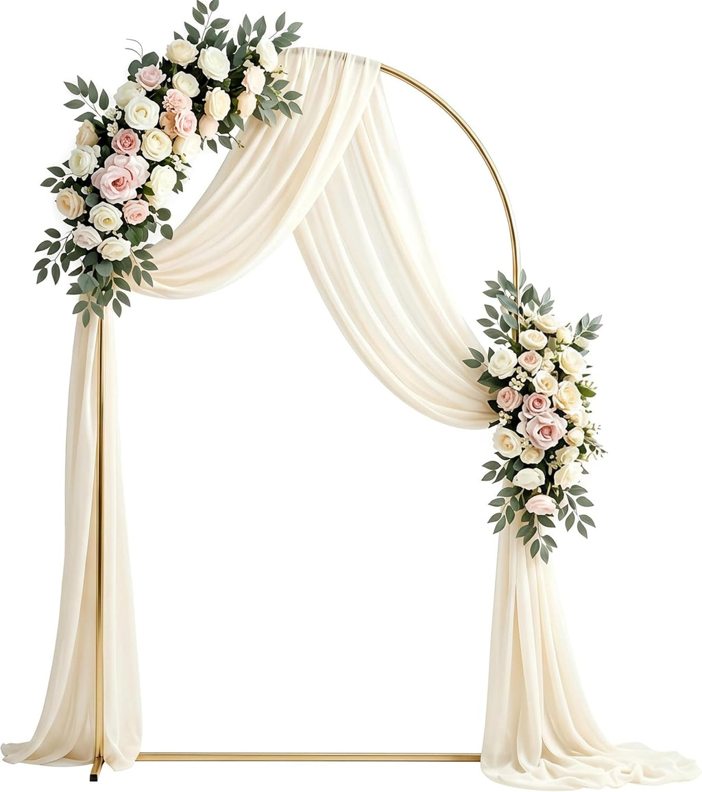 7.2FT Metal Arch Backdrop Stand, Gold Wedding Balloon Arch Stand