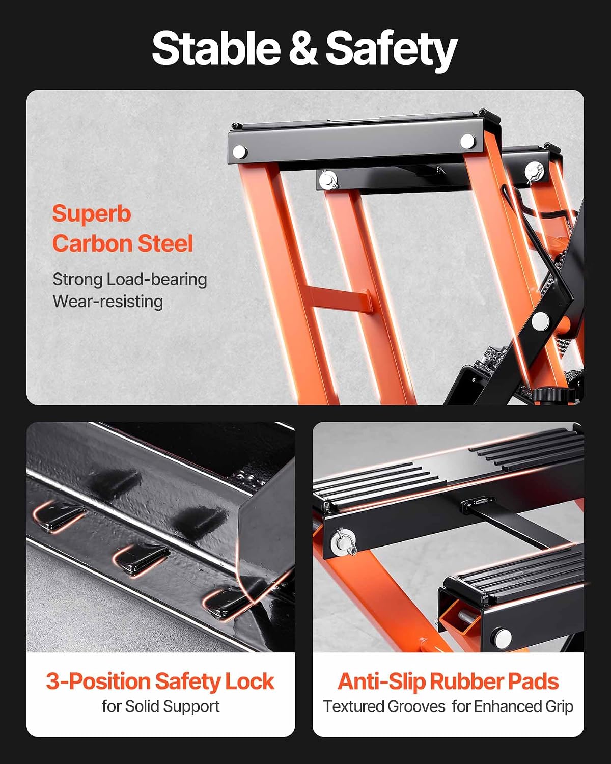 Hydraulic Motorcycle Lift Jack 1500 LBS Capacity ATV Scissor Lift Jack Portable Motorcycle Lift Table with 4 Wheels