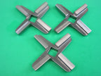 3-PAK. Heavy Duty size #32 Meat Grinder Knives for Biro, Berkel, Omcan and many others. Raised resharpenable edges.