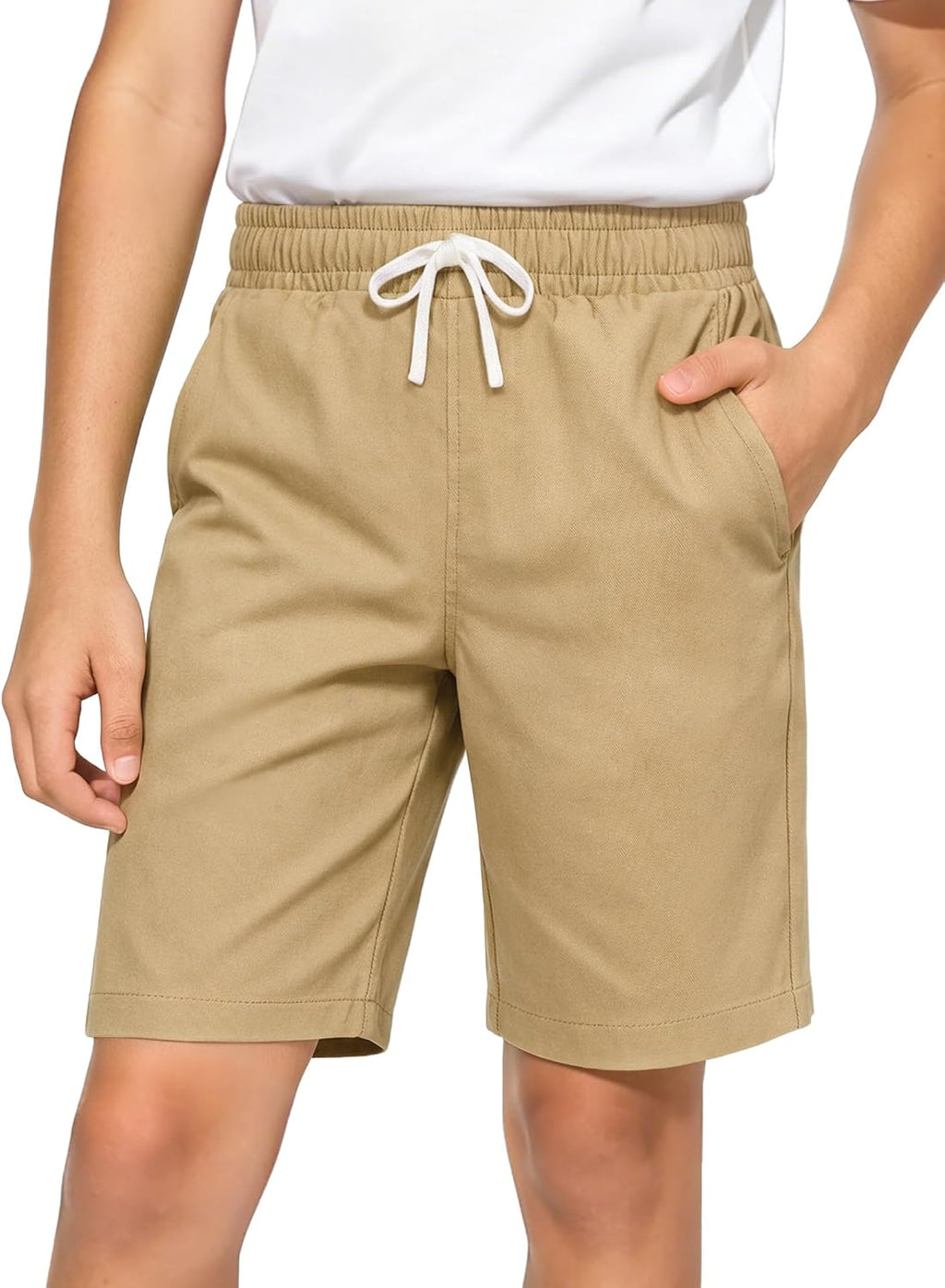 Boys School Uniform Shorts Stretch Chino Short Size 7-14 Years