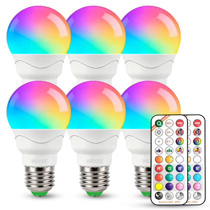 Color Changing Light Bulb 40W Equivalent with Remote Control E26