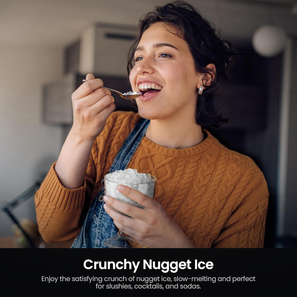 Nugget Ice Maker Countertop, 35 lbs/Day, Stainless Steel