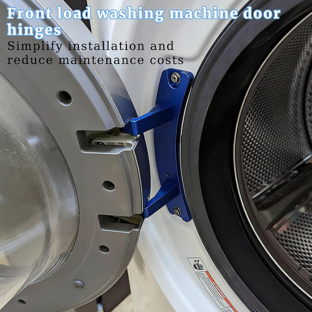 Washer Door Hinges Replacement Fit for GE Front Load Washing Machine Dryer Door Hinge Mount Part Number WH01X10653 Repair Door Sinking Unusual Noise Closing Seal Issue Solid Aluminum Blue