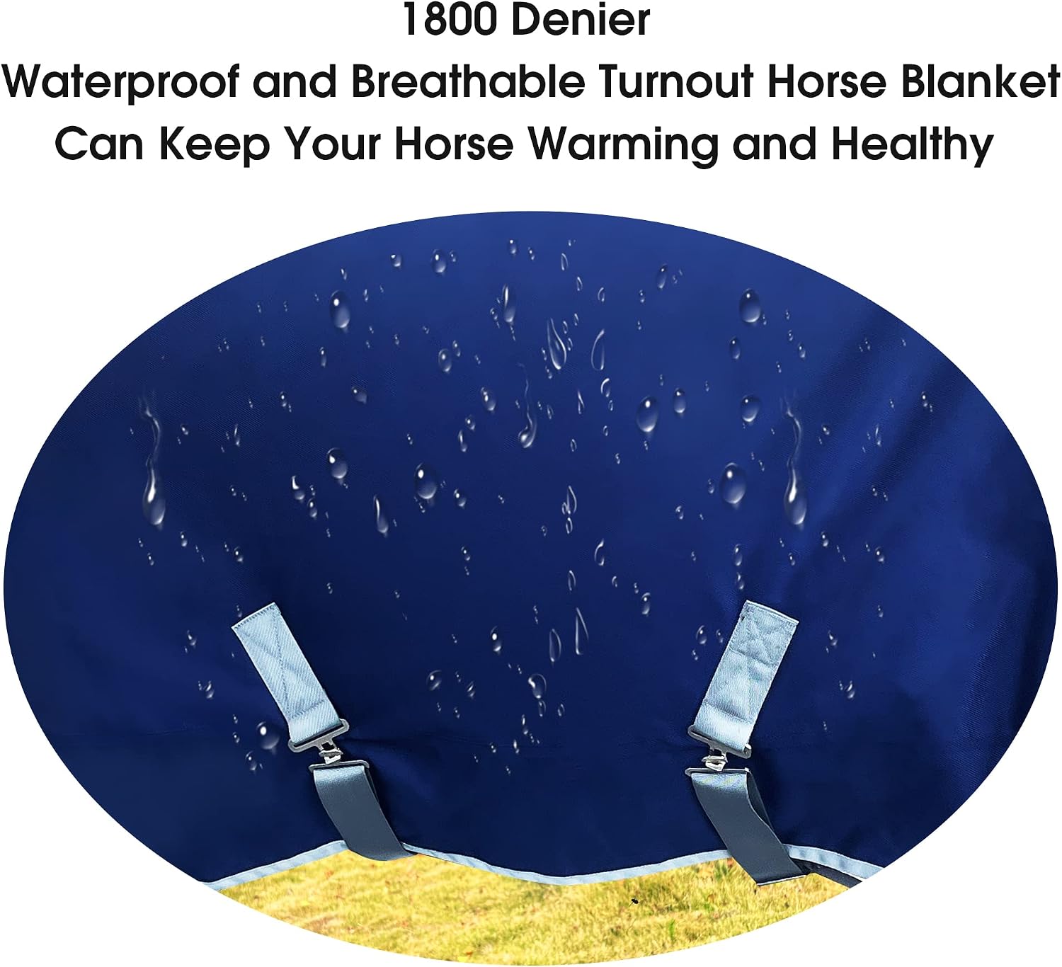 1200D Winter Horse Blanket for Real Horses | Medium Weight Turnout Blanket for All Seasons | 220g | Sizes 72" 78" 81"