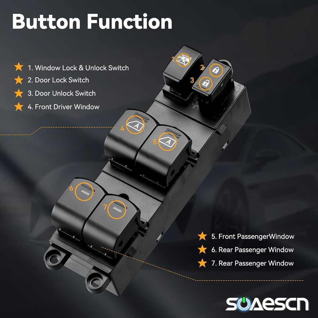 Driver Side Master Power Window Switch for 05-07 Nissan Armada, 04-15 Titan