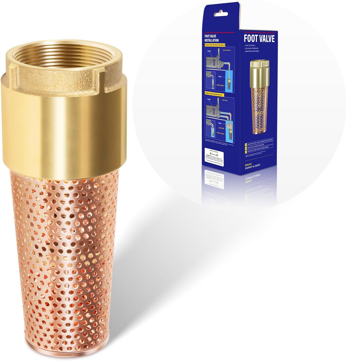 2'' Foot Valve with Zebra Mussel Strainer for Water Pumps