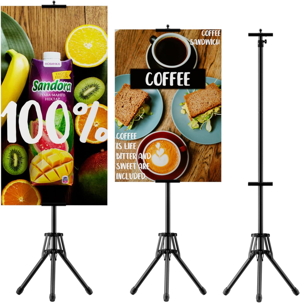 Poster Stands for Display, Double Sided Display Poster Stand | 1 Pack Outdoor Sign Holder with Metal Frame