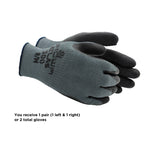 Atlas 300 Rubber Palm Work Gloves, Black, X-Large, Single Pair