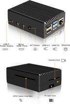 Geekworm P173 Heavy Duty Passive Cooling Aluminum Case for Raspberry Pi 4