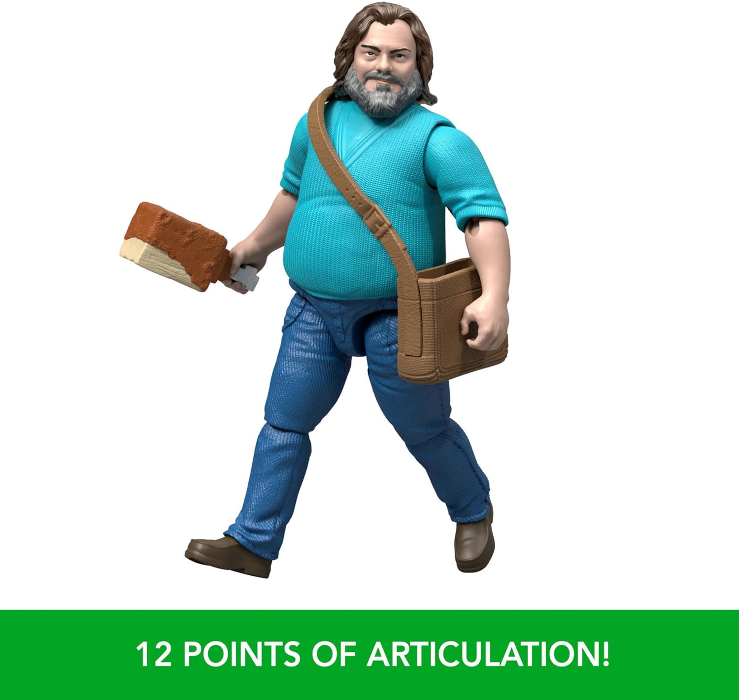 Minecraft Action Figure & Accessories Set, 4-inch Steve Posable Character Collectible Inspired by A Minecraft Movie