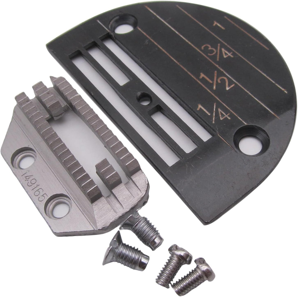 CKPSMS Brand - 1SET Needle Plate & Feed Dog #149165+143169LGB Compatible with/Replacement for JUKI Brand DDL-555,DDL-8500,CONSEW Brand 220,230,310,Singer Brand 31-15,95,96,195K,196K,491D,591D