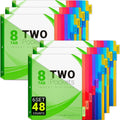 8-Tab Dividers for 3-Ring Binders, 48 Counts 3 Holes Index Dividers with 2 Pockets, Insertable 8 Tabs Binder Divider