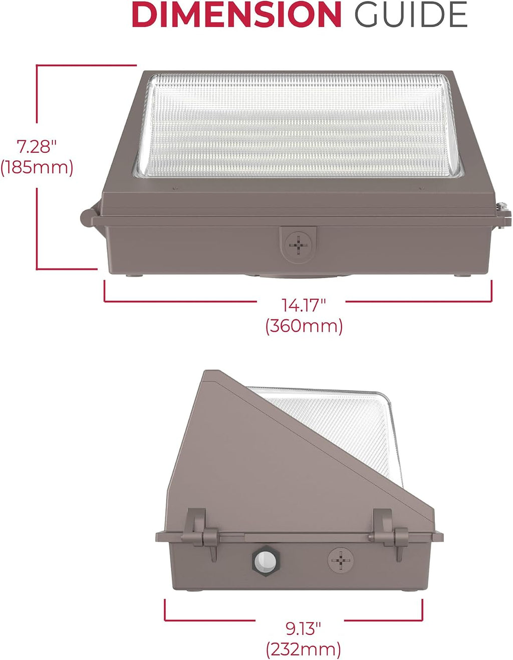 Lumark Medium LED Wall Pack Light 120-347V Dusk-Dawn 0-10V Dimming 5CCT