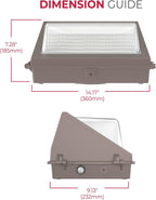 Lumark Medium LED Wall Pack Light 120-347V Dusk-Dawn 0-10V Dimming 5CCT
