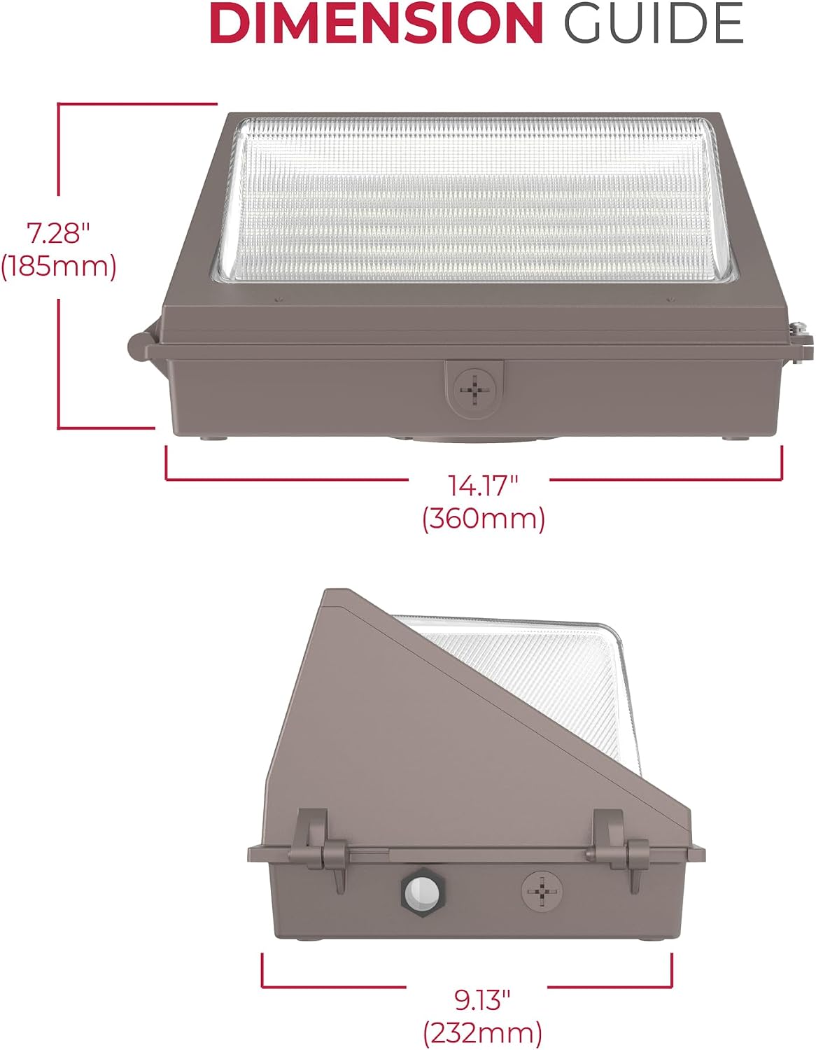 Lumark Medium LED Wall Pack Light 120-347V Dusk-Dawn 0-10V Dimming 5CCT