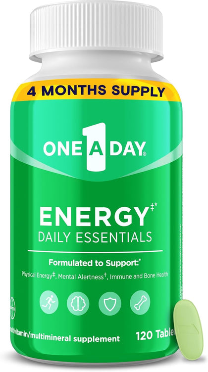 Energy Daily Essentials Multivitamin, Energy Supplement to Support Mental Alertness and Immune Health with Vitamins A