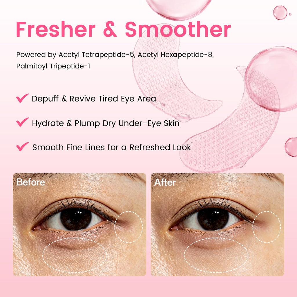 Peptides Under Eye Patches for Puffy Eyes & Dark Circles, 30 Pairs