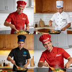 Custom Chef Coat Personalized Logo Chef Jacket with Solid or Glitter Name Text Photo Customized Chef Uniform Men