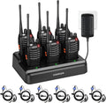 walkie talkies for Adults Long Range with Upgraded Earpiece（6 Pack） | Rechargeable Portable Two Way Radios/Rugged/ 6