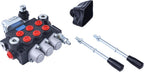 3 Spool Hydraulic Directional Control Valve With Joystick 11gpm 40L 3x Double Acting Q40/3 JOY KPL