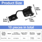 HINZIC 10PCS 6N-4 Strain Relief Cord Connector, Black Nylon