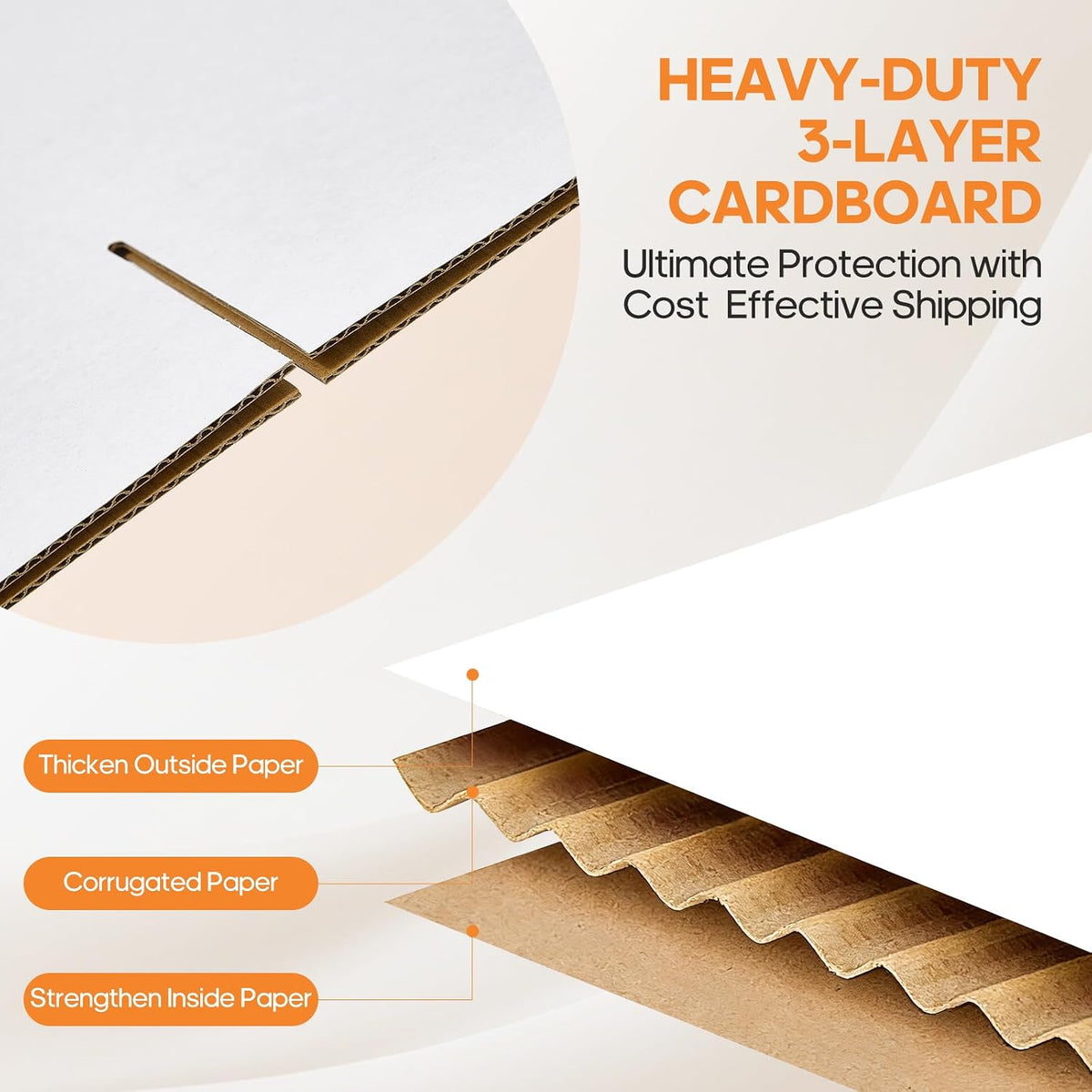 (4" x 4" x 4", 25 Pack) Shipping Boxes, White Corrugated Box Mailers
