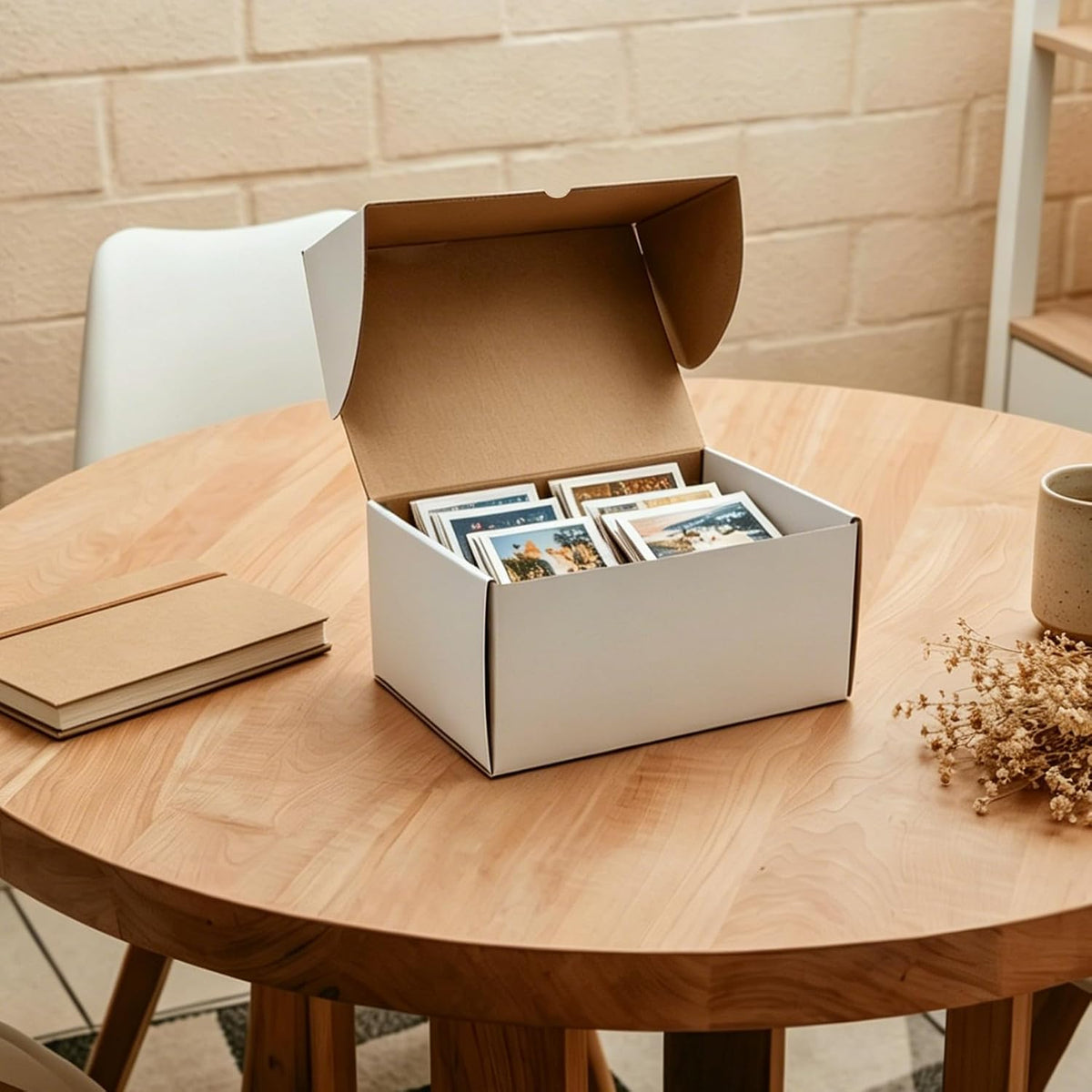 13x10x6 inch Shipping Box Set of 15, White Corrugated Cardboard Mailer Box