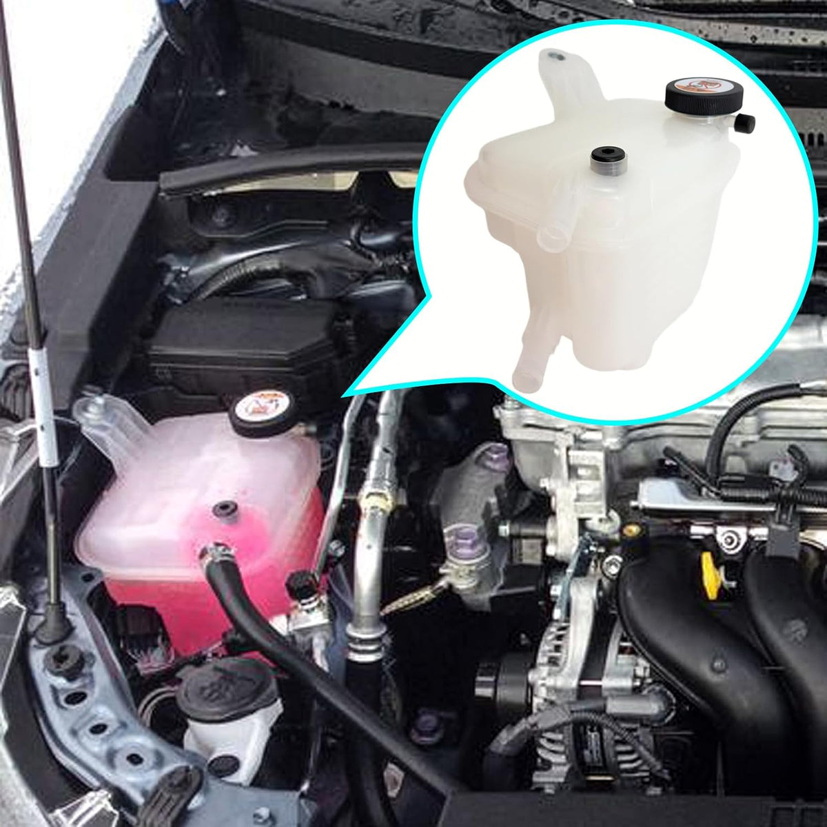 TO3014140 Engine Coolant Reservoir Tank with Cap Replaces# 164A237012