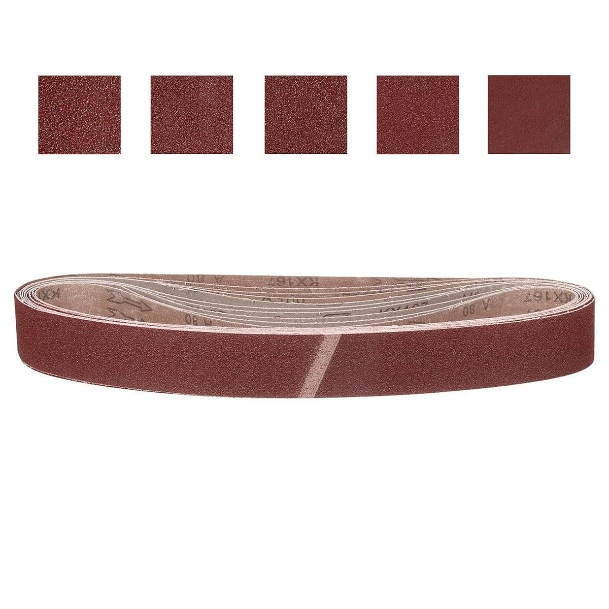 1 x 42 Inch Sanding Belts, 15 Pcs 80/120/150/240/400 Grit
