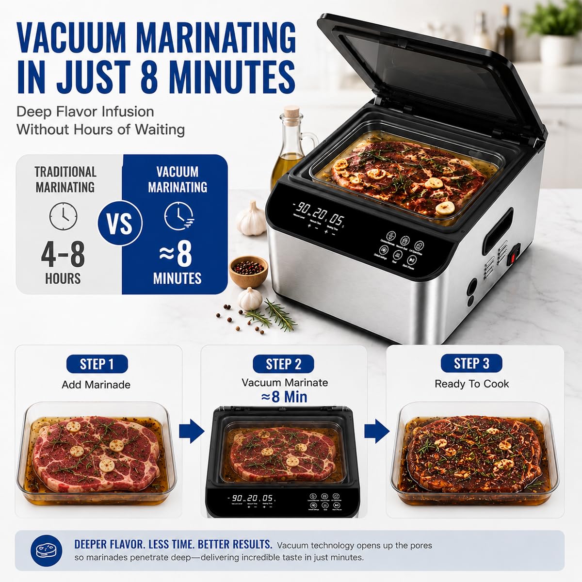Auto-Lock Chamber Vacuum Sealer Machine with 12" Seal Bar