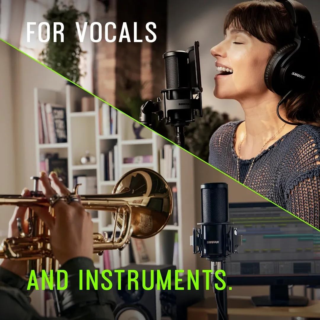 SM4 XLR Studio Condenser Microphone Kit for Recording | Home-studio condenser mic with mix-ready audio, all-metal