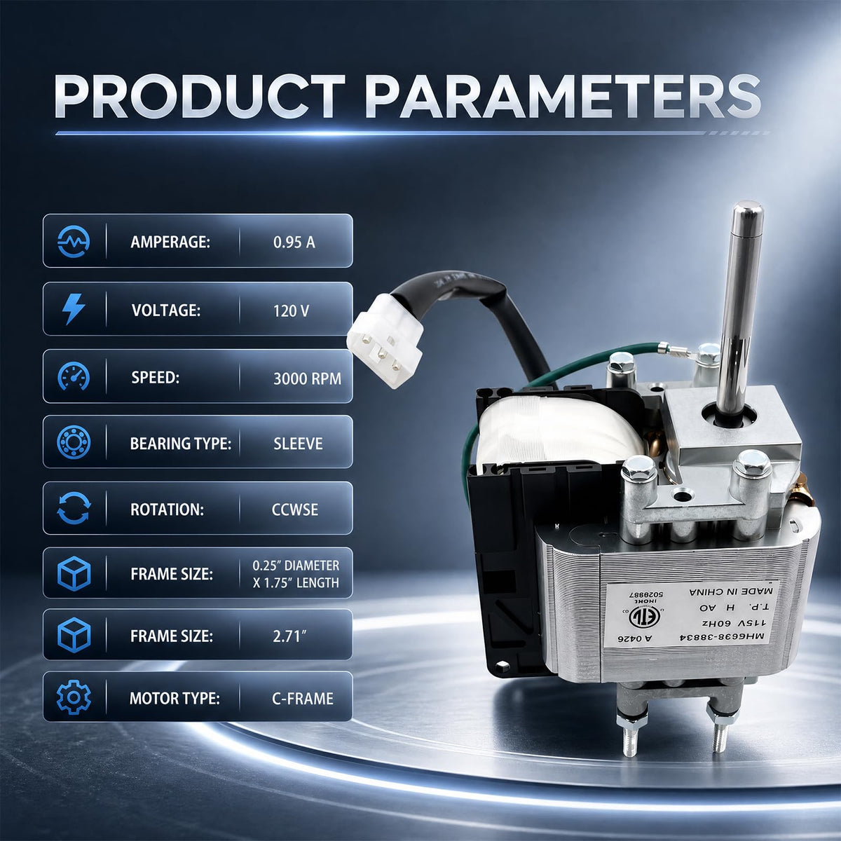 IKQLN 99080446 Vent Fan Motor