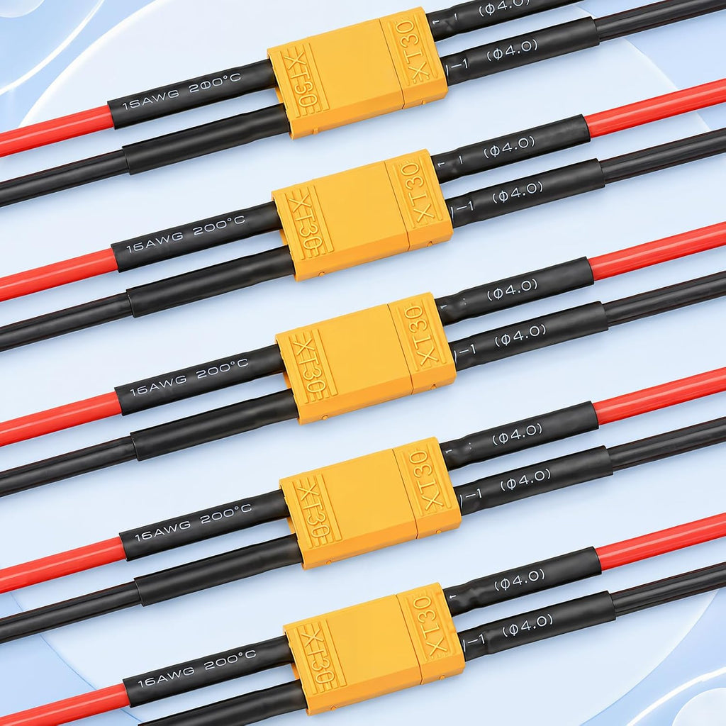 Frienda 6 Pairs Xt30 Pigtail Connectors Male and Female Plug