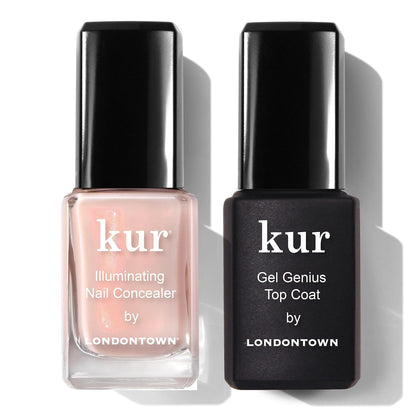 Nail Concealer and Gel Genius Top Coat Duos, Brighten and Illuminate Nails in One Step, High Gloss Chip-Resistant