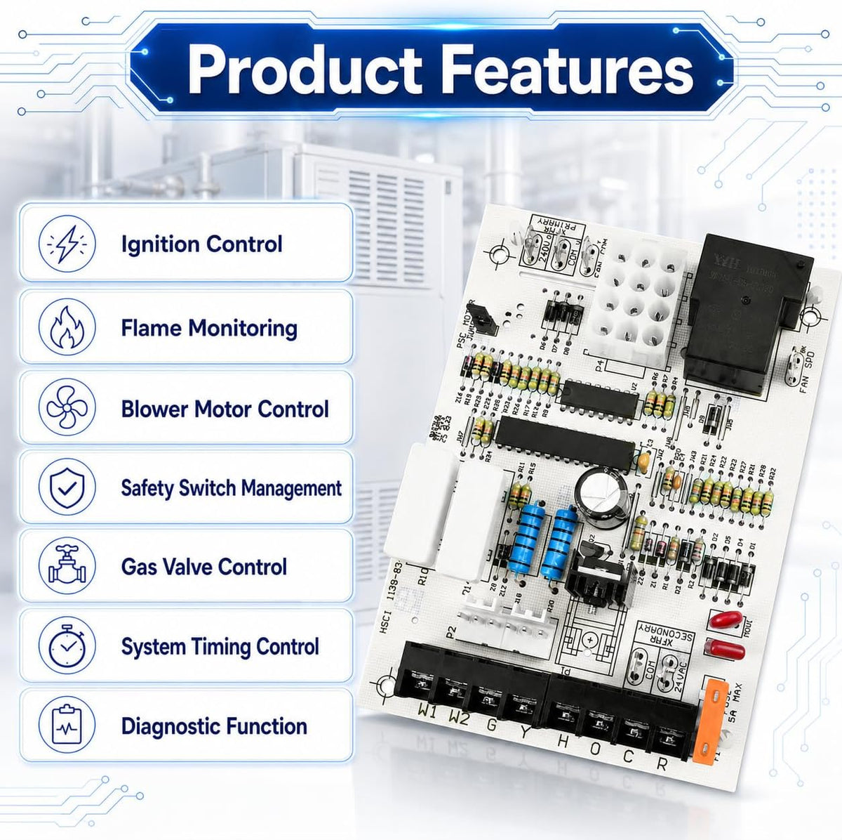 1085914 Furnace Control Board Replacement HQ1085914TX