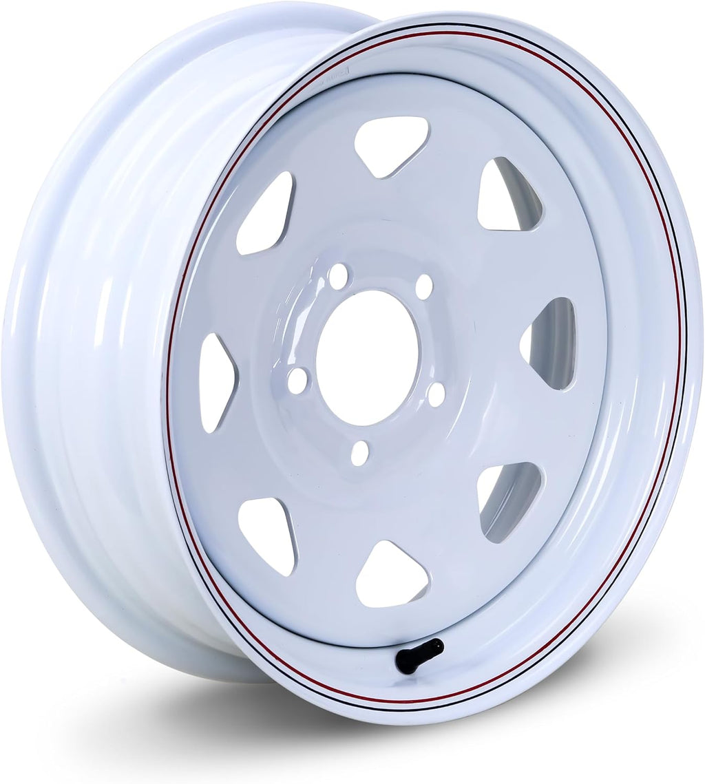 Trailer Tire & Wheel ST205/75R15 8-Ply D 107M 5X4.5 White Spoke Rim