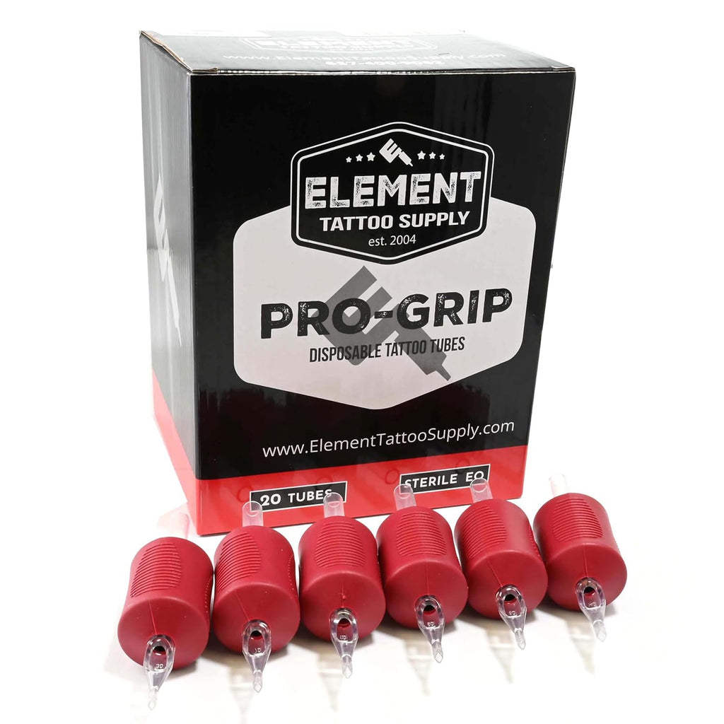 Diamond Tip Disposable Tattoo Tubes 1.25" Silicone Pro-Grip 20 Pack Lining Shading Needle Lock Tattoo Supply 05VT