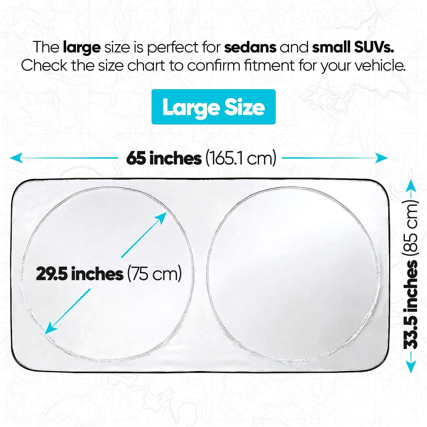 Car Sun Shade for Windshield, Reflective Windshield Sunshade, 240T Polyester, Automotive Interior Sun Protection