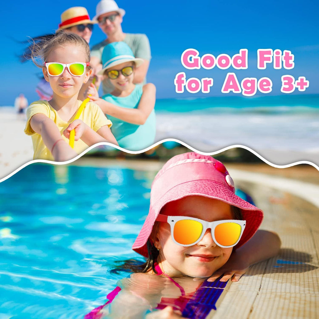 Kids Sunglasses Bulk,Toddler Sunglasses with UV400 Protection Kid Sunglasses Party Favors for Boys Girls Age 3-8