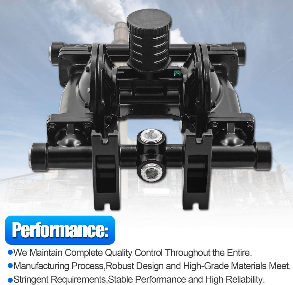 1050A 647016 1" Diaphragm Pump 50 GPM Maximum Pressure 122 PSI