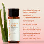 Vitamin C Face Toner: Brightens & Balances pH, 4 Fl Oz