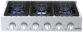 CHEF COLLECTION 36 Inch Gas Rangetop 6 Burners, Re-ignition