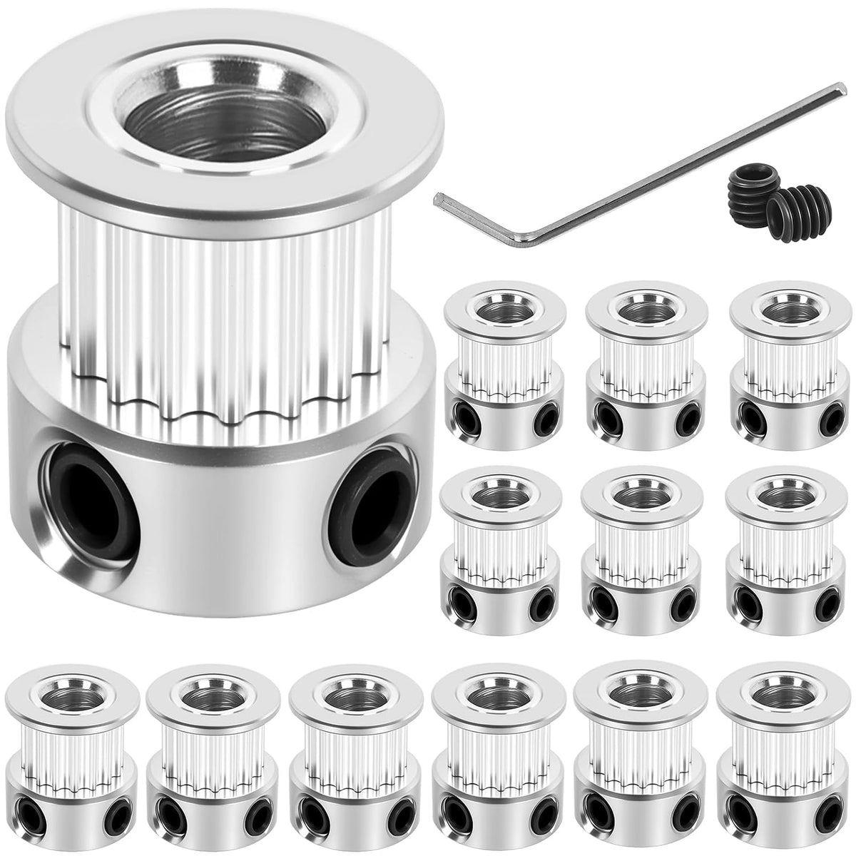 12 Pack GT2 Timing Belt Pulley 16 Teeth,6mm bore,synchronous Pulley