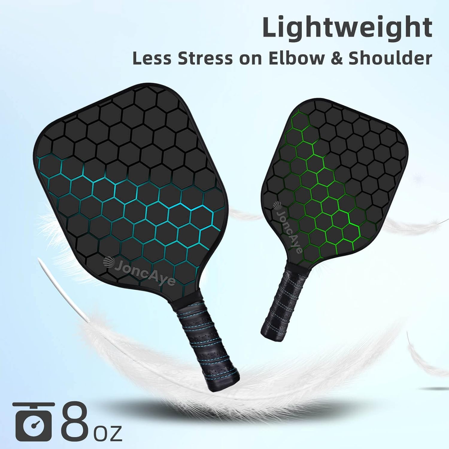 Pickleball Paddles Set of 4 or 2, USAPA Approved Fiberglass Rackets | with Outdoor Indoor Balls, Bag, Overgrip