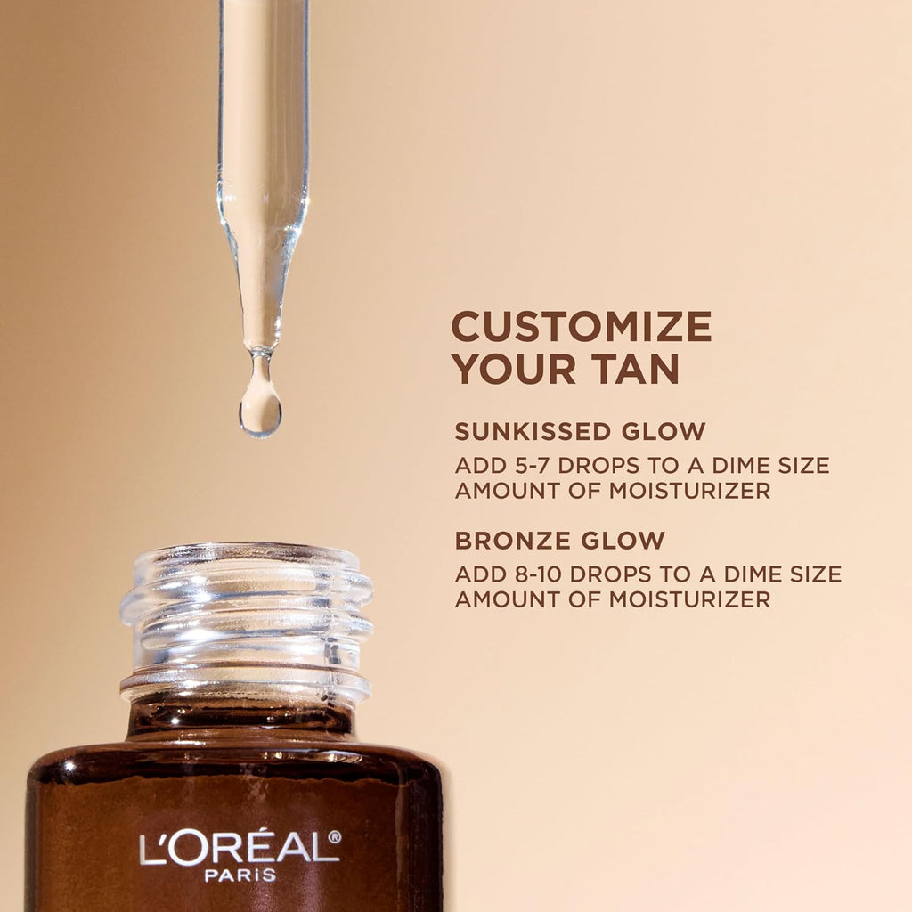 Sublime Bronze Self Tanning Facial Drops with Hyaluronic Acid, Gradual Tan, Fragrance-Free, 1 fl. Oz