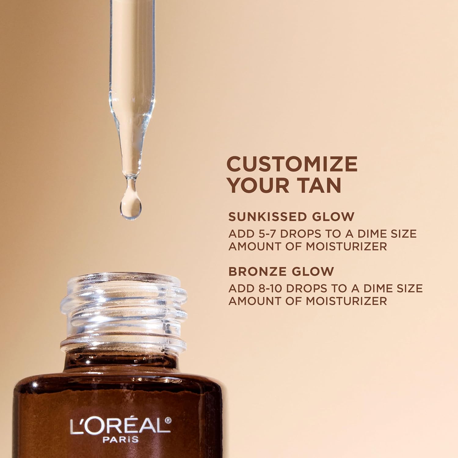 Sublime Bronze Self Tanning Facial Drops with Hyaluronic Acid, Gradual Tan, Fragrance-Free, 1 fl. Oz