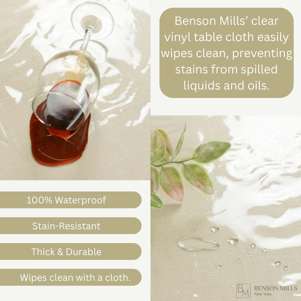Clear Plastic Tablecloth Protector (60" x 84" Rectangular)