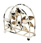 Cast Iron Bird & Tree Classic Napkin Holder/Tabletop Freestanding Tissue Dispenser, Rustic White