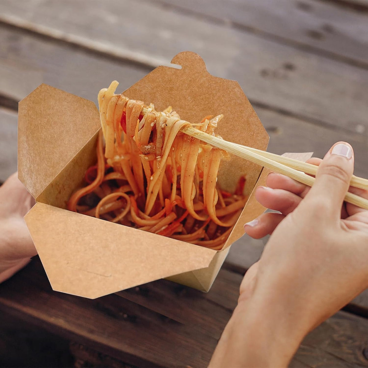 300 Pack 45 oz Kraft Paper Takeout Food Containers